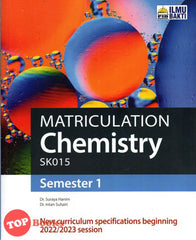 [TOPBOOKS Ilmu Bakti] Matriculation Chemistry Semester 1 (2022)