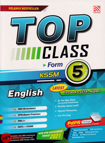 [TOPBOOKS Pelangi] Top Class English Form 5 KSSM (2021)
