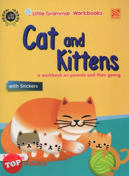 [TOPBOOKS Pelangi Kids] Little Grammar Workbooks with Stickers Cat & Kittens
