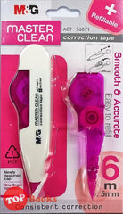 [TOPBOOKS M&G] Master Clean Correction Tape (Pink)