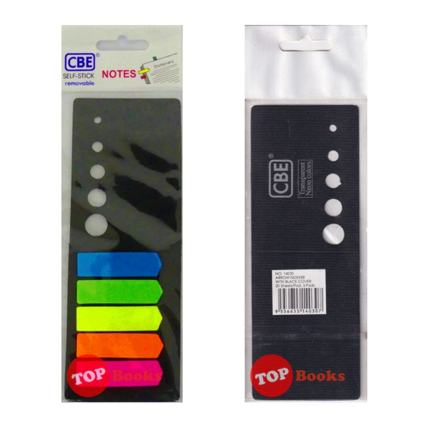 [TOPBOOKS CBE] Transparent Neon Colours Arrow Indexer With Black Cover