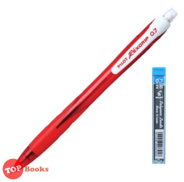 [TOPBOOKS Pilot] Rexgrip Mechanical Pencil 0.7 (Red)