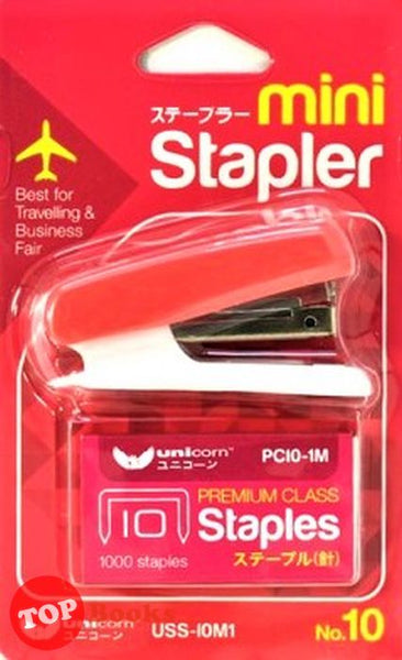 [TOPBOOKS Unicorn] Mini Stapler Set No. 10 USS-10M1 (Pink)